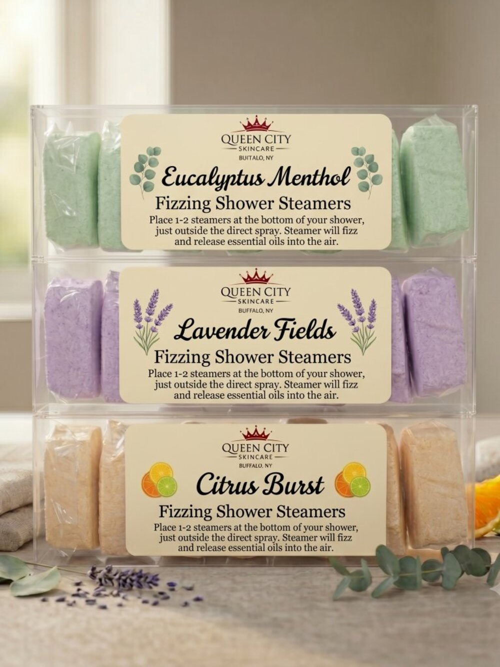 Shower away Stress | Handcrafted, Small-batch Shower Steamers from QCS